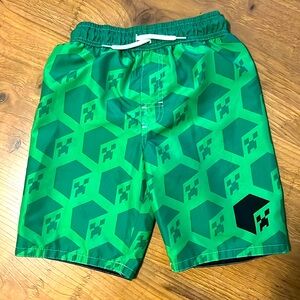 Boys Minecraft swim trunks!